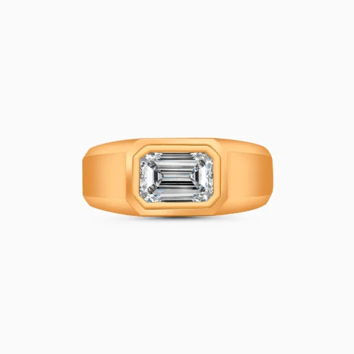 18K Emerald Cut Diamond Ring