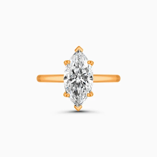 18K Marquise Cut Diamond Ring