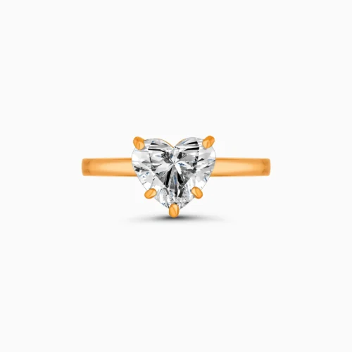 18K Heart Cut Diamond Ring