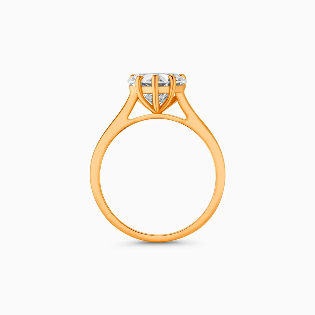 Rose gold heart cut diamond ring, 1.74 carat lab-grown diamond