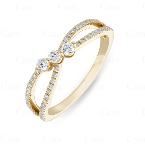 18K Engagement Ring With Diamonds